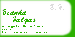 bianka halgas business card